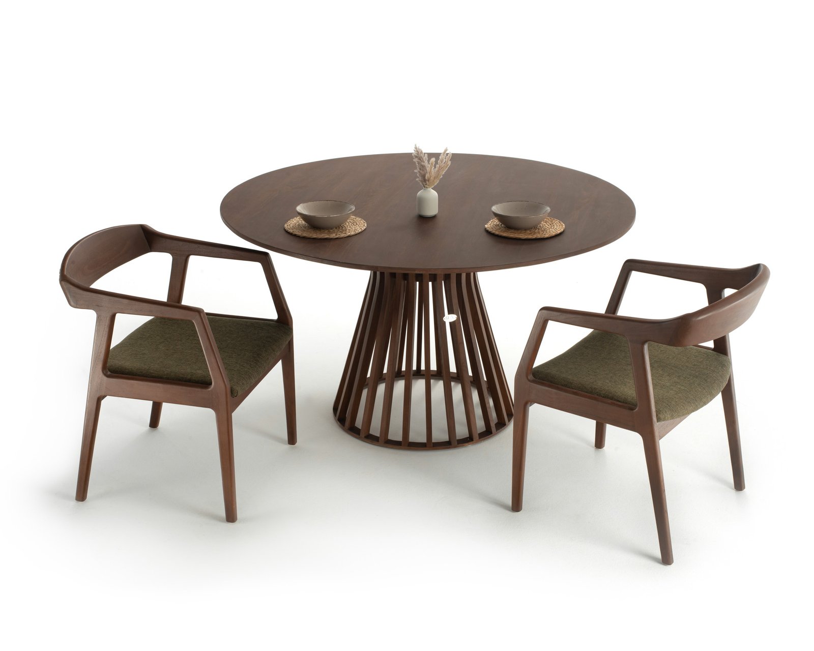 BELLAGIO WALNUT TABLE  &HENDRY WALNUT CHAIR